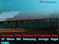 Namanya Tidak Tercatat Di Pangkalan Data, 27 Siswa MA Kukupang Joronga Tak Dapat Ijazah